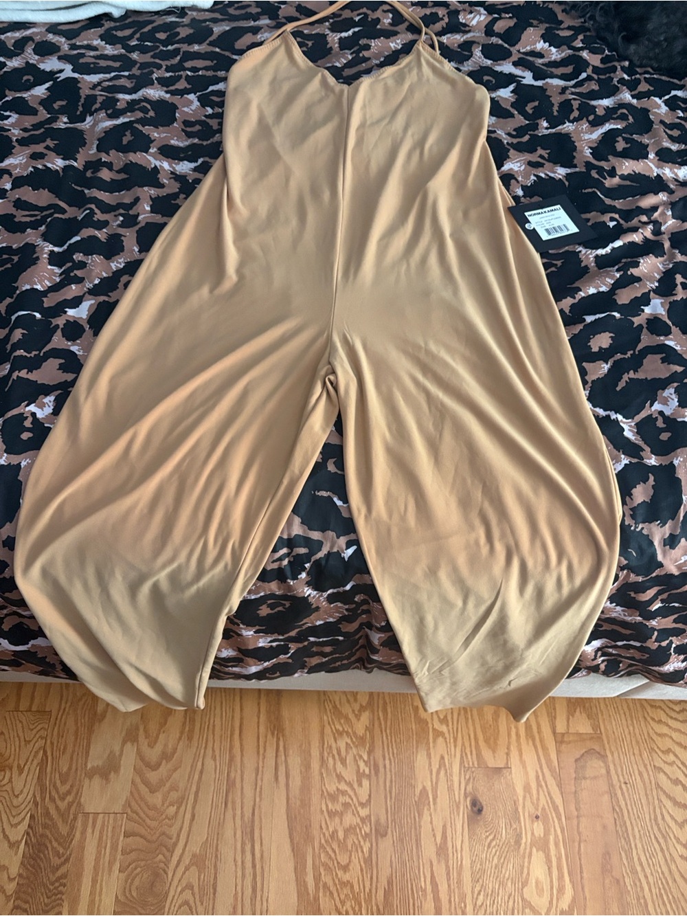 Norma Kamali Sleek Nude One-Piece Jumpsuit - Picture 7 of 7